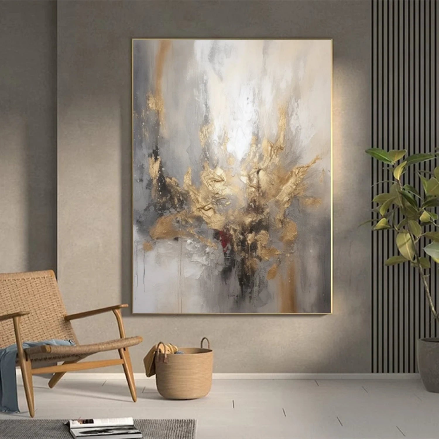 Abstract Painting #AB 345 - Modern Wall Art for Home & Office Decor - Perfect for Living Room, Bedroom or Workspace