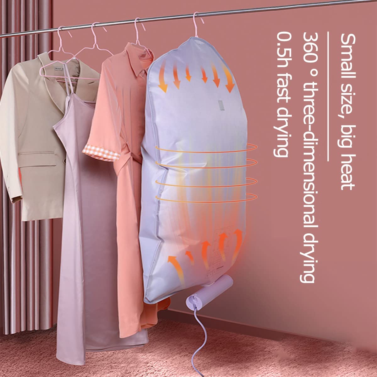 Portable Mini Clothes Drying Rack - Space Saving Foldable Laundry Dryer for Apartments, RV, Travel & Camping - Energy Efficient Multi-Functional Home & Outdoor Use (Pink) - Perfect for Small Spaces, Quick Drying Clothes Anywhere