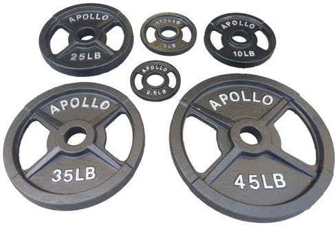 Premium Grip Cast Iron Olympic Weight Plates - 2