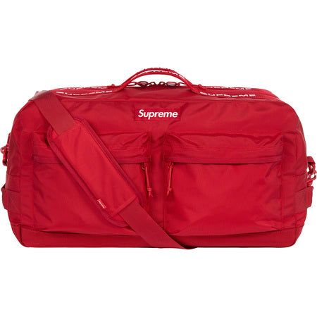 Supreme Duffle Bag - Waterproof Travel Gym Bag for Men & Women - Red Color (FW22 Collection) - Perfect for Sports, Gym, Travel & Weekend Getaways