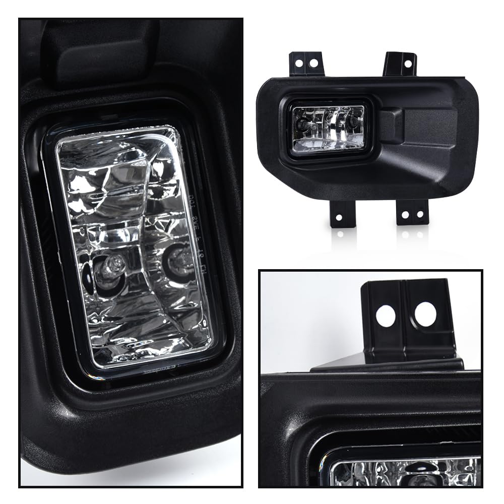 GRAND ORANGE LED Fog Lights Bumper Driving Lamps - Clear Lens Compatible with Ford F150 2015-2017 Models (FL3Z15201B, FL3Z15200B, FO2592235, FO2593235) - Enhanced Visibility for Night Driving & Off-Road Adventures