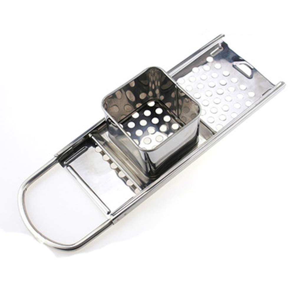 KAUTO Stainless Steel Potato Masher & Spaetzle Maker Set with Grater - ABS Silver Baby Food & Vegetable Fruit Press - Perfect for Homemade Purees, Mashed Potatoes & German Spaetzle Dishes