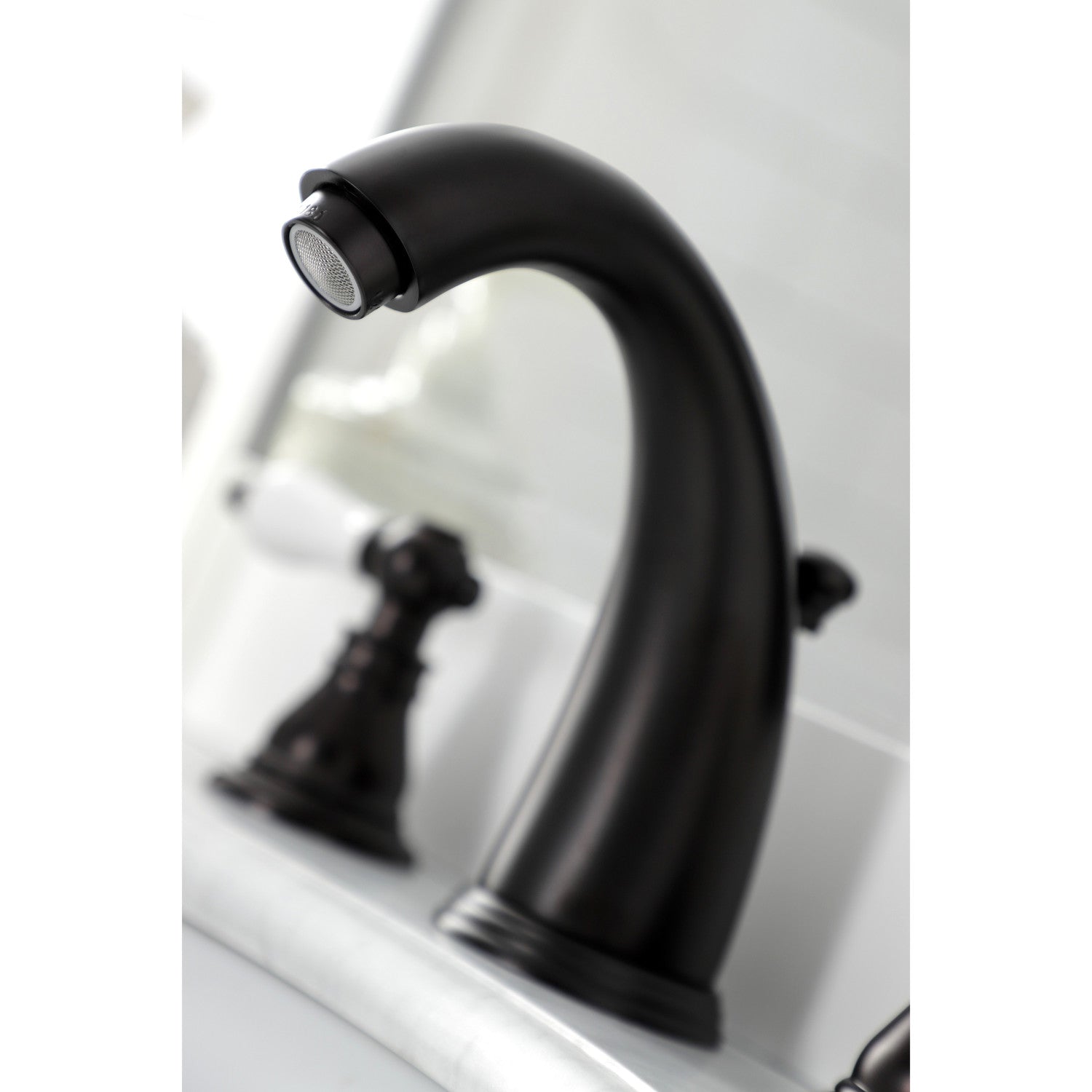 Patriotic American KB985APL Oil Rubbed Bronze Widespread Bathroom Faucet - 3 Hole Deck Mount with Pop Up Drain - Perfect for Vintage & Farmhouse Style Bathrooms