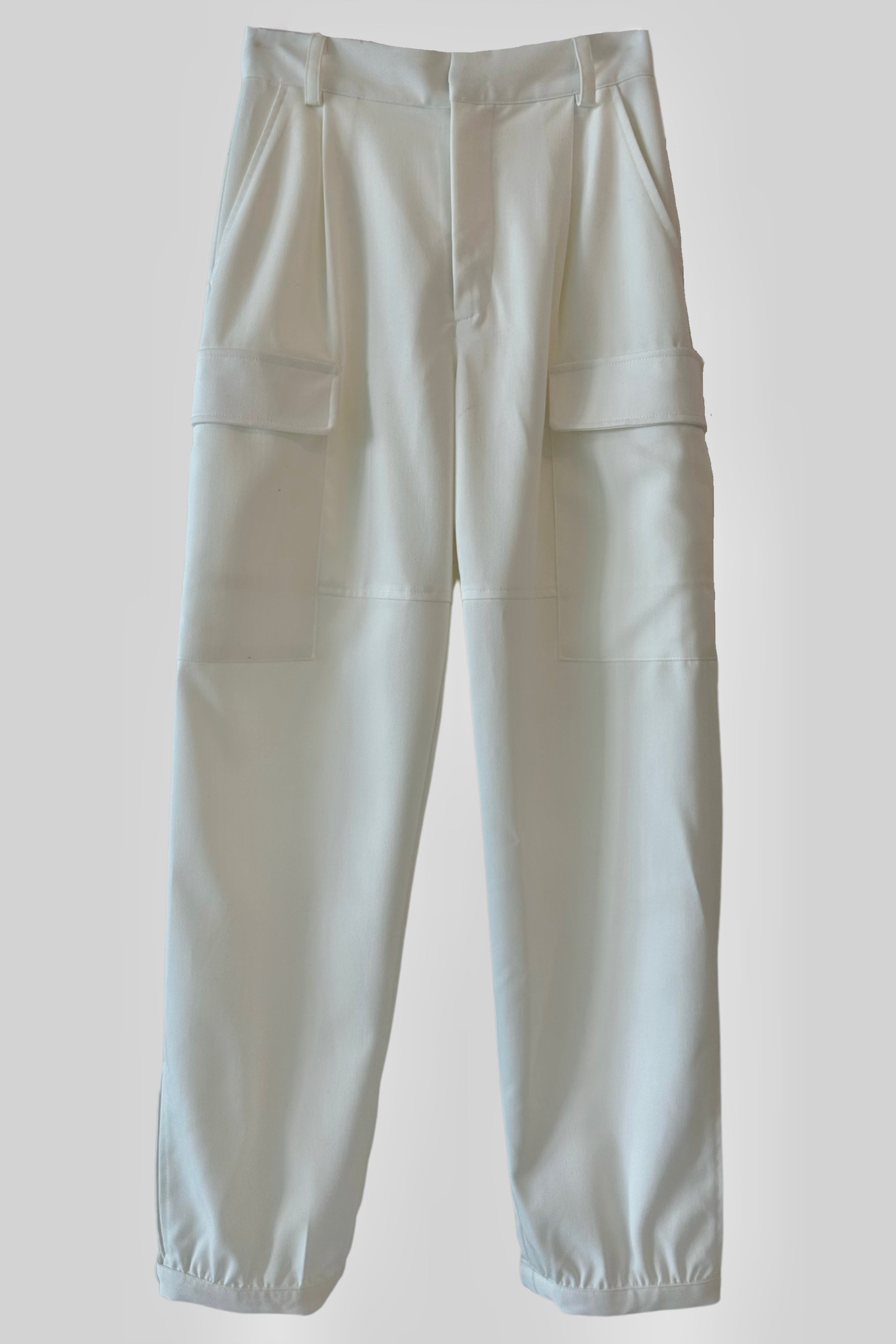 Margaux Cargo Pants for Women - White Casual Military Style Joggers with Pockets | Perfect for Outdoor Adventures, Travel & Streetwear Fashion