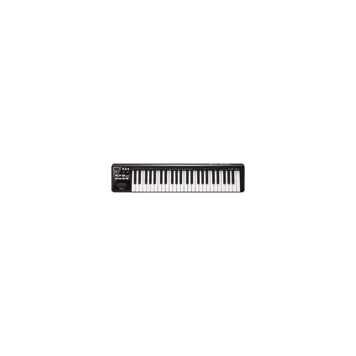 Roland A-49 49-Key MIDI Keyboard Controller - Lightweight, Portable & USB-Powered for Music Production, Studio Recording & Live Performance (Black)