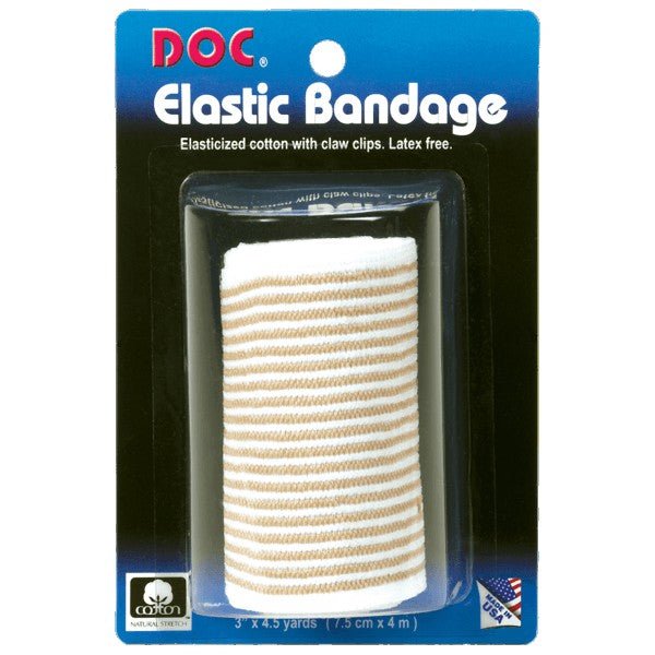 3 Inch Elastic Bandage for First Aid, Sports & Medical Support - Self-Adhering Wrap for Sprains, Strains & Injuries - Breathable & Flexible Compression Bandage (Black)