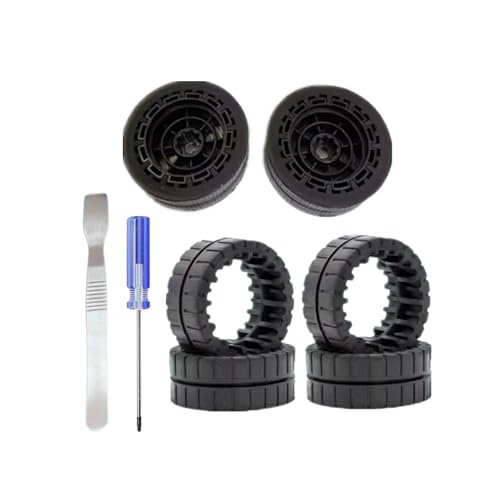 2 Pack Wheels+4 replace tires +tool