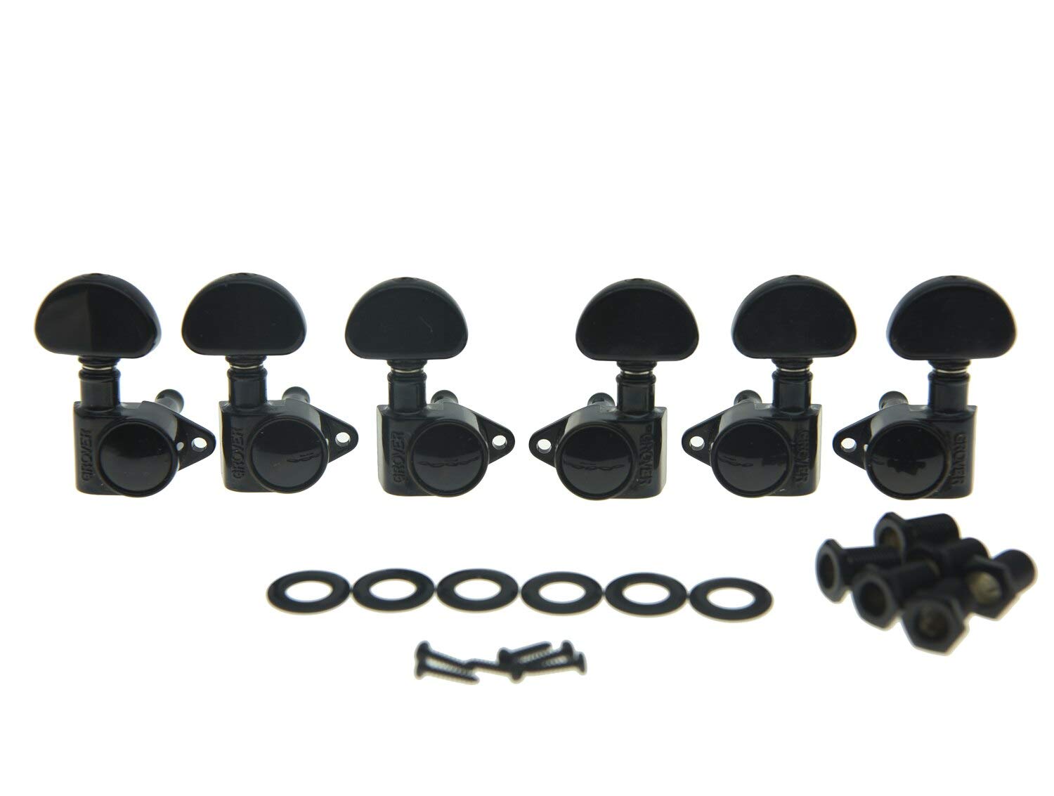 Grover 102-18BC Rotomatic 6-Piece Guitar Tuner Set - 18:1 Ratio 3x3 Machine Heads for Electric & Acoustic Guitars | Perfect for Tuning Stability & Professional Sound Quality