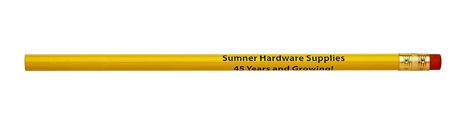 Custom Printed Promotional Pencils - Bulk 500 Personalized Imprinted Round Pencils for Business Giveaways, School Supplies & Office Branding