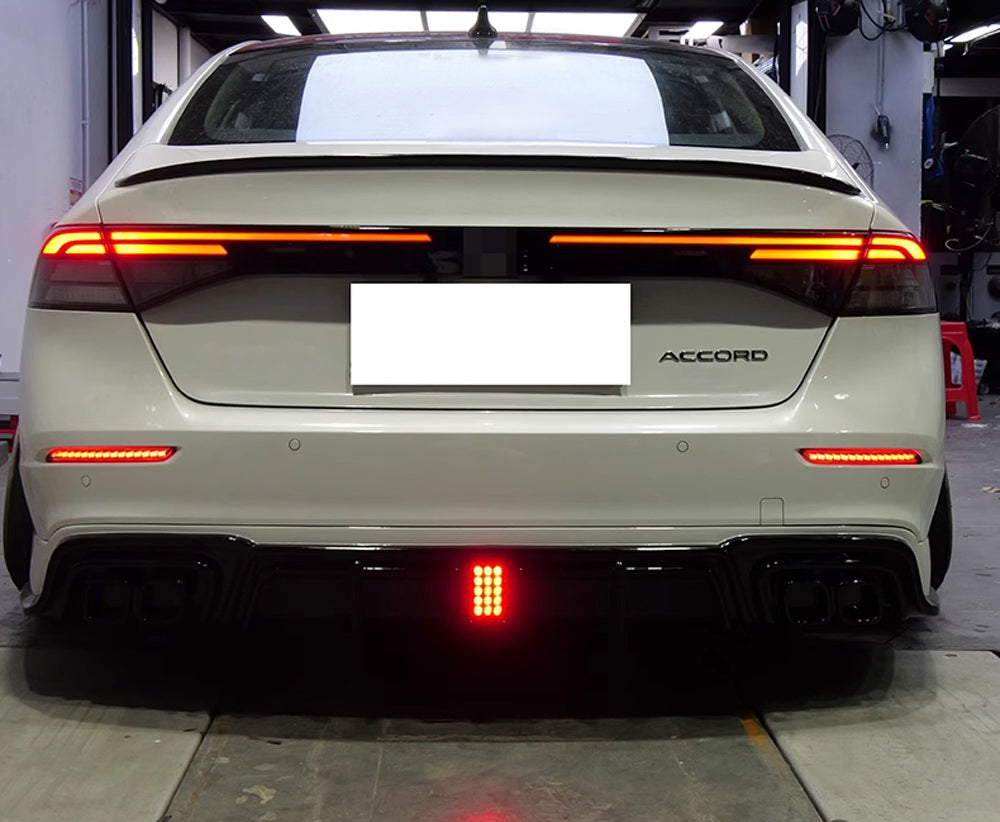 Full LED Bumper Reflectors for 2023+ Honda Accord - Tail/Brake/Sequential Turn Signal Lights | Upgrade Your Car's Rear Lighting for Enhanced Safety & Style