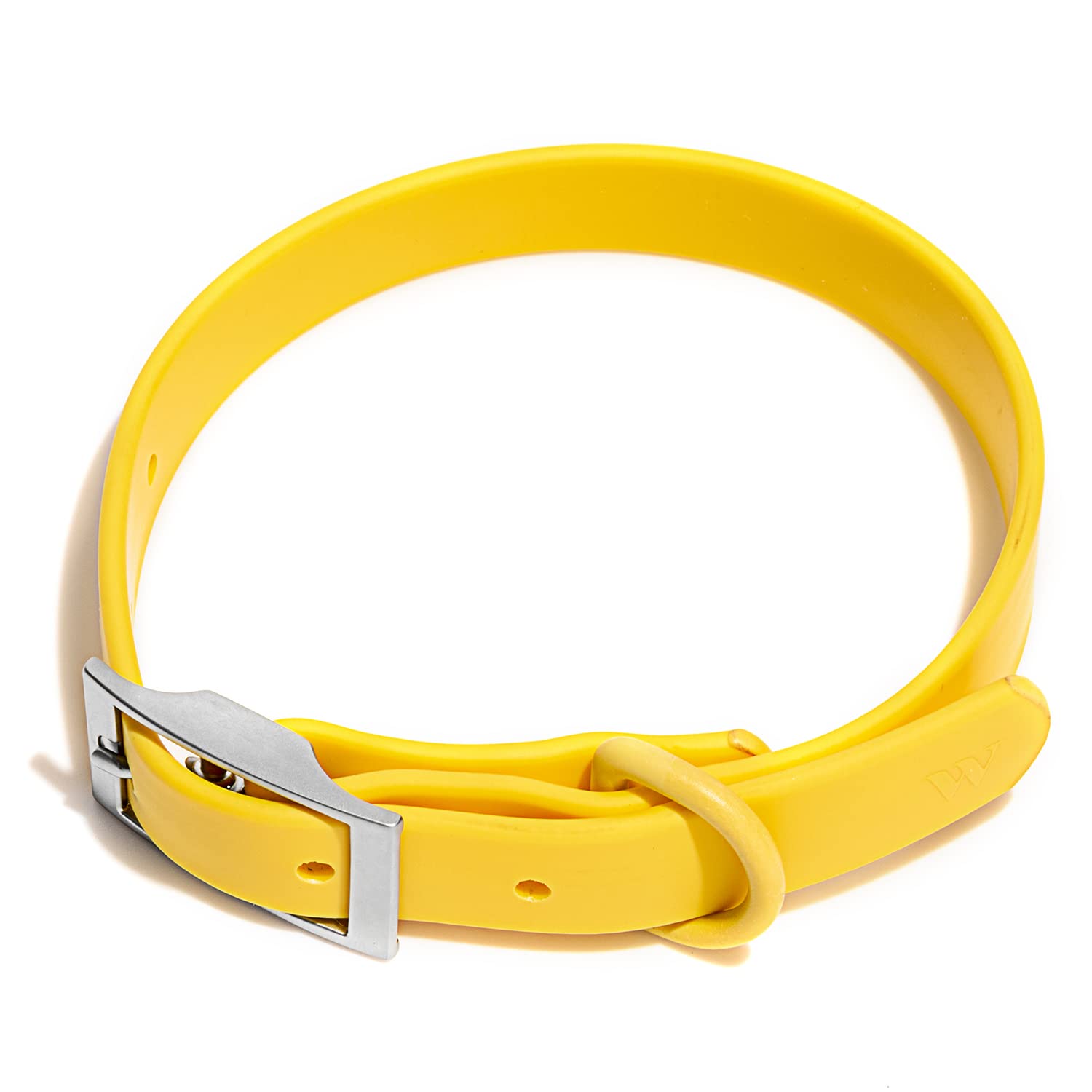 Wild One Dog Collar - Easy-Clean All-Weather Flex-Poly Strap with Metal Buckle | Durable, Odor & Dirt Resistant | Size S Butter Yellow | Perfect for Outdoor Adventures & Daily Walks