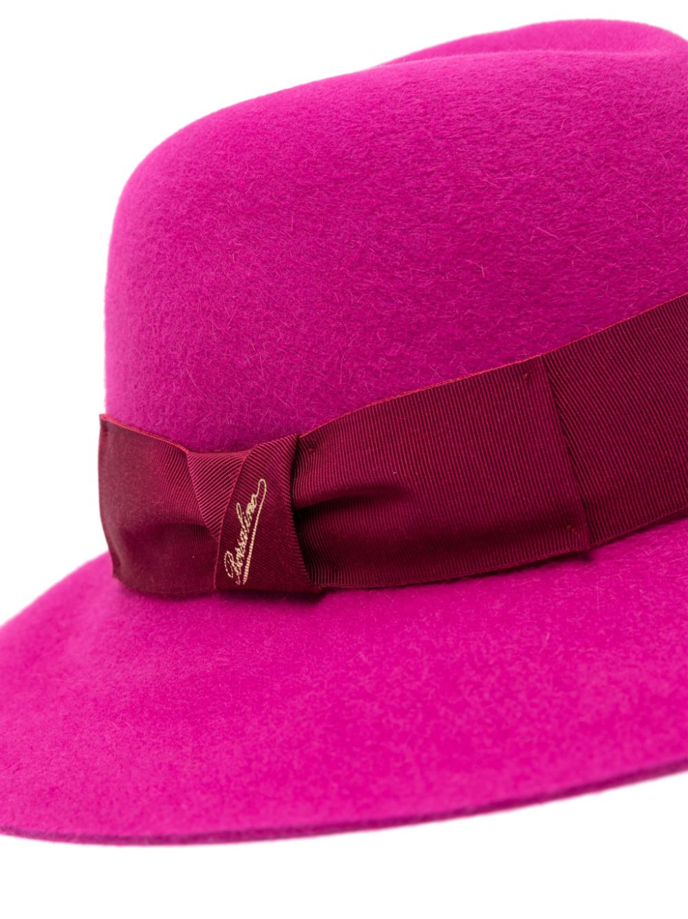 Borsalino Purple Fedora Hat for Men & Women - Elegant Wide Brim Wool Felt Hat for Fashion, Outdoor & Special Occasions
