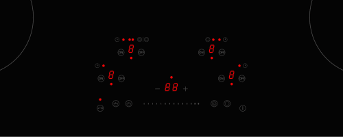 Bertazzoni PE244CER 24-Inch Ceran Touch Control Electric Cooktop with 4 Heating Zones in Black - Perfect for Modern Kitchens, Home Chefs & Entertaining
