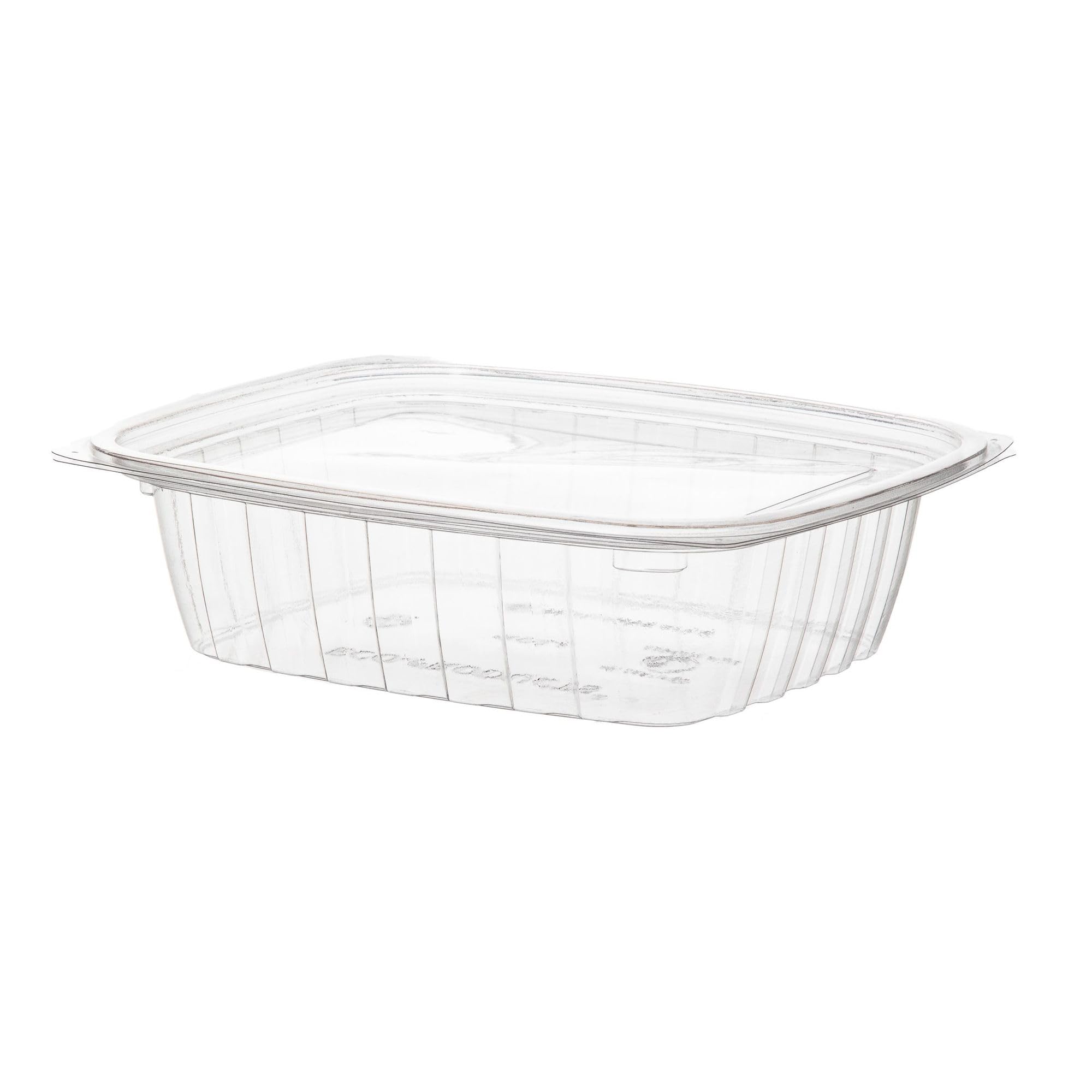 ECO PRODUCTS 24oz Compostable Clear PLA Plastic Hinged Deli Containers - 200 Count Case | BPI-Certified, ASTM Compliant, Plant-Based Renewable Material | Perfect for Meal Prep, Takeout Food, Catering & Restaurant Storage