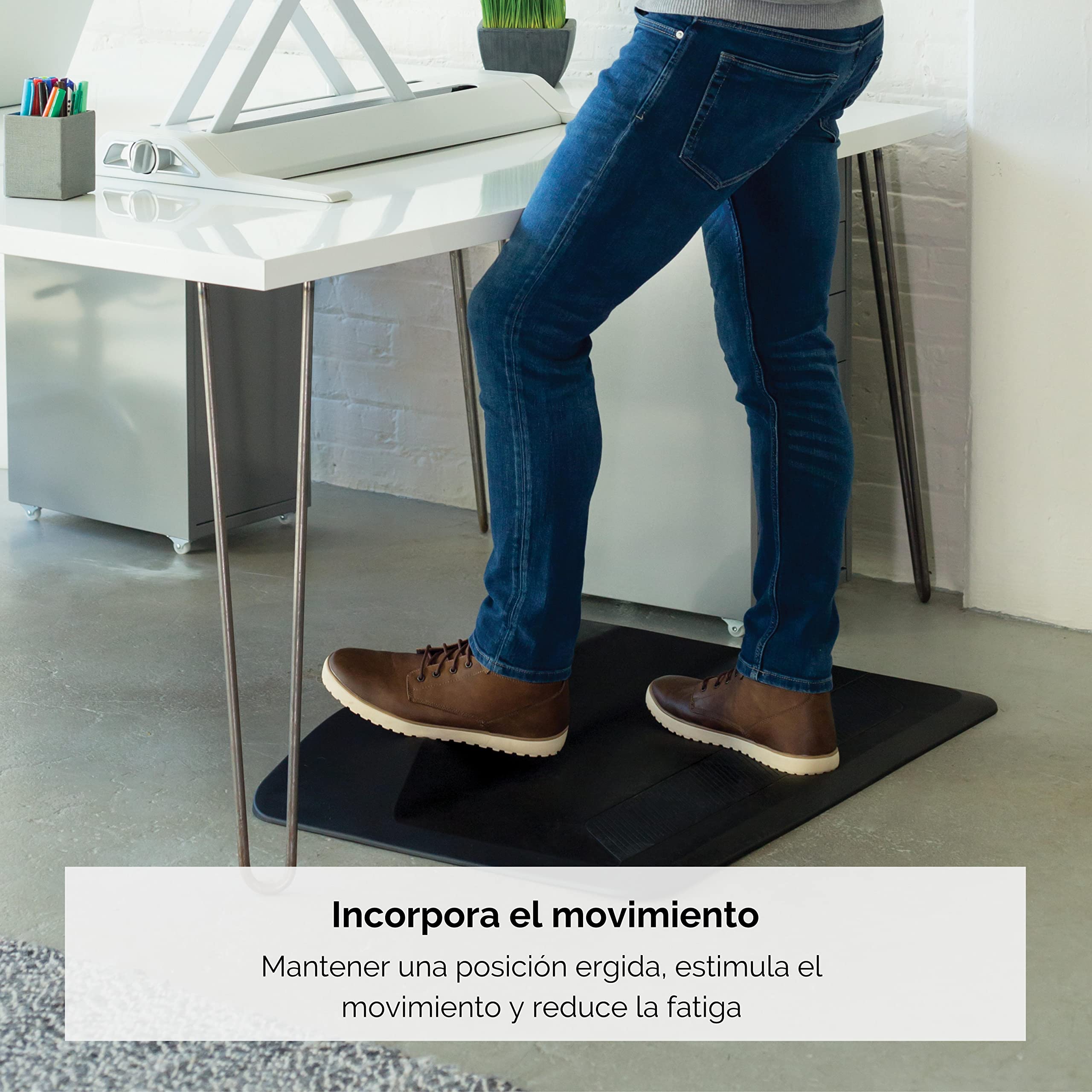 Fellowes ActiveFusion Anti-Fatigue Standing Mat - Ergonomic Comfort for Office, Home & Standing Desks - Reduce Foot & Back Pain While Working