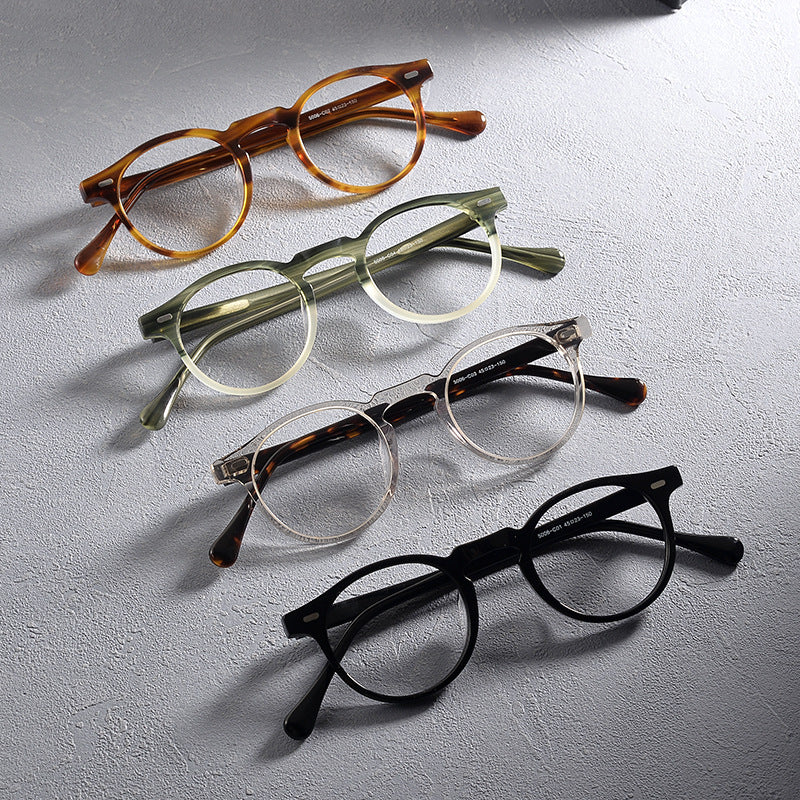 Stylish Acetate Round Glasses Frames 5006 - Lightweight & Durable Eyewear for Men & Women - Perfect for Reading, Fashion, and Everyday Use