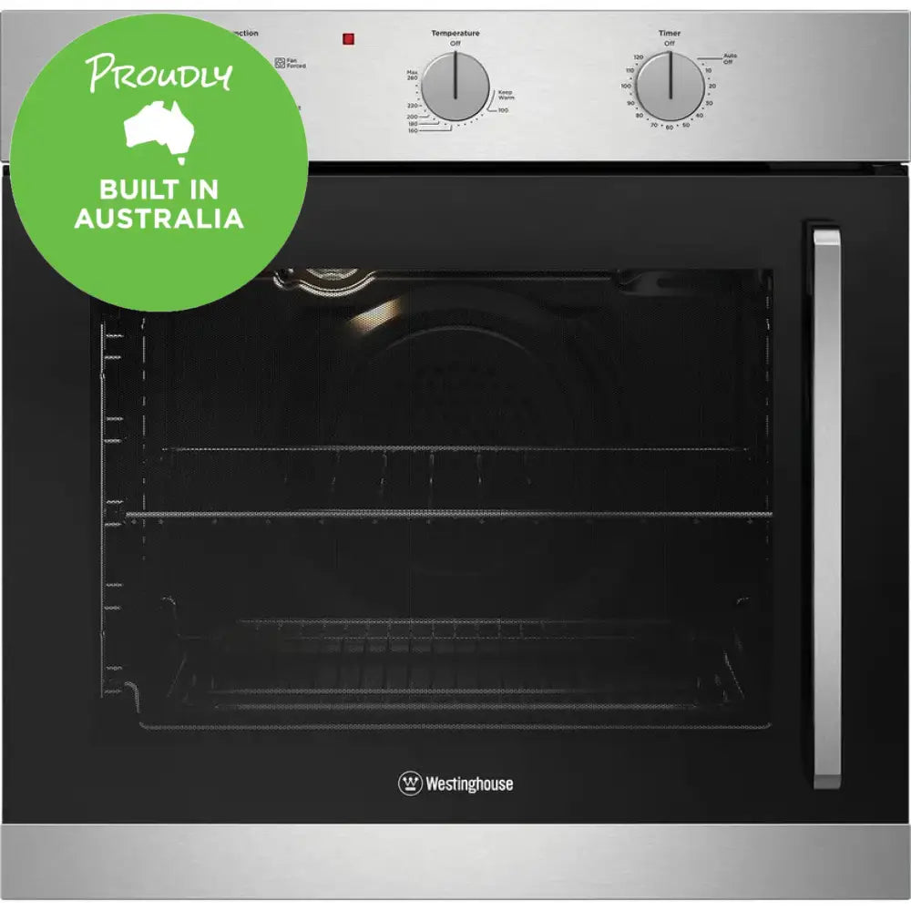 Westinghouse WVES6314SD 60cm Built-In Electric Oven - Left Hand Opening for Compact Kitchens | Perfect for Baking, Roasting & Family Cooking