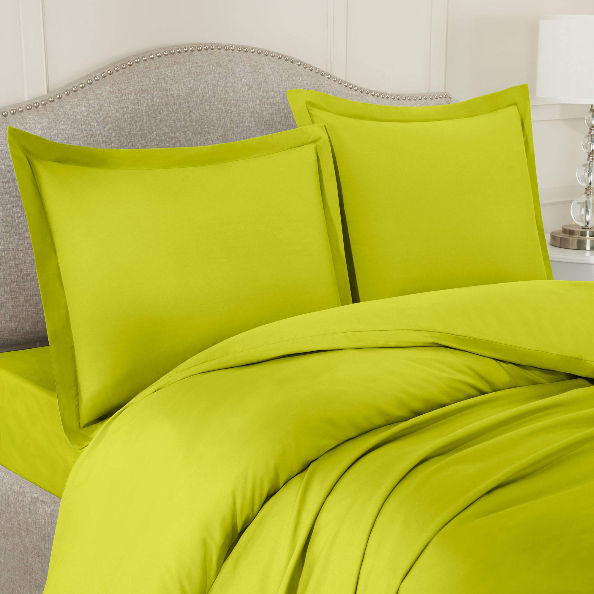 Nestl Twin Bedding Set with Comforter - Microfiber Duvet Cover, Comforter & Pillow Sham - Garden Green Twin Comforter Set for Boys & Girls - Perfect for Kids' Bedrooms, Dorm Rooms & Sleepovers