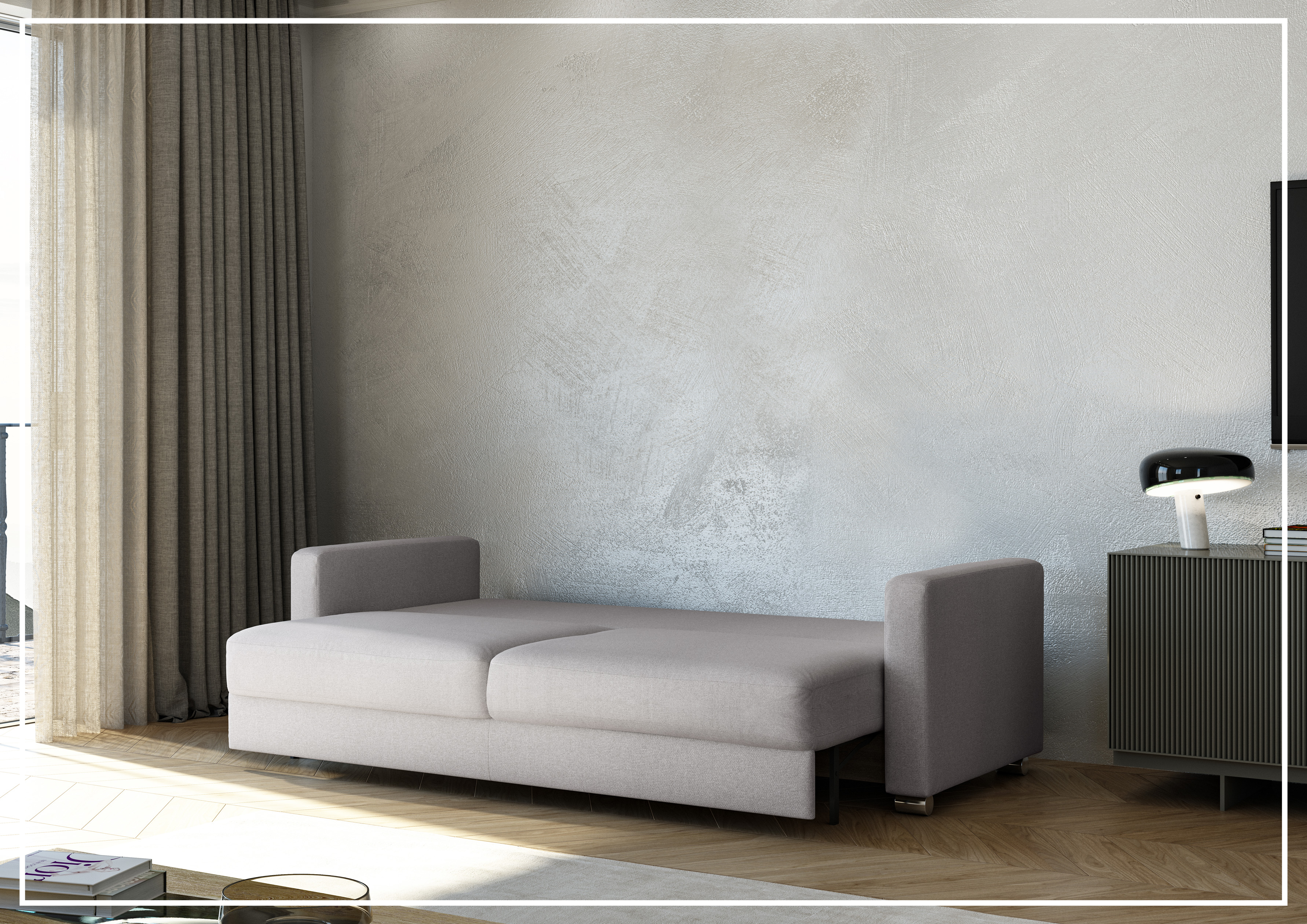 Luonto Emery Fabric Sleeper Sofa - Custom Made to Order with Easy Deluxe Function | Perfect for Small Spaces, Guest Rooms & Home Offices