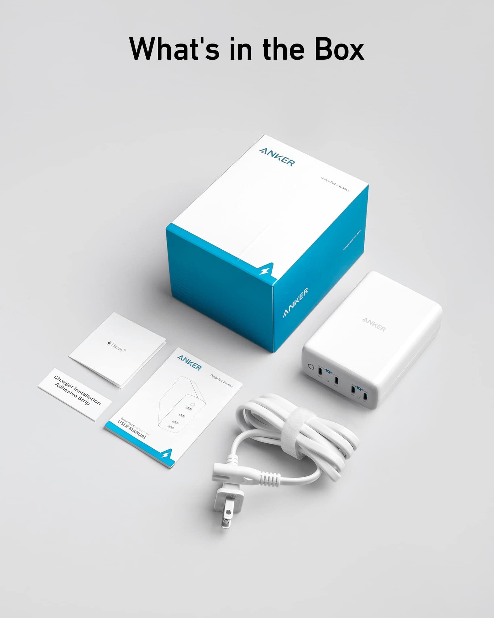 Anker USB C 120W 4-Port Fast Charger - PowerPort III Charging Station for MacBook Pro/Air, iPhone 15/14/13 Series, Galaxy, Pixel, iPad - Compact Desktop Charger for Home, Office & Travel