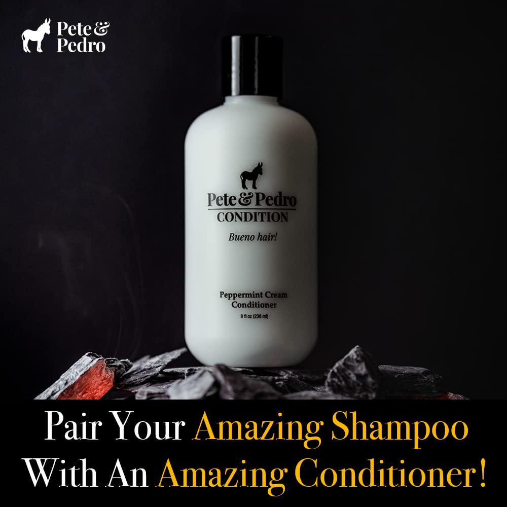 Pete & Pedro CLEAN Shampoo for Men & Women - Tea Tree & Peppermint Deep Cleansing Shampoo, 8.5 oz | Fights Dandruff & Greasy Hair | Daily Hair Care | As Seen on Shark Tank | Perfect for Gym, Travel & Everyday Use