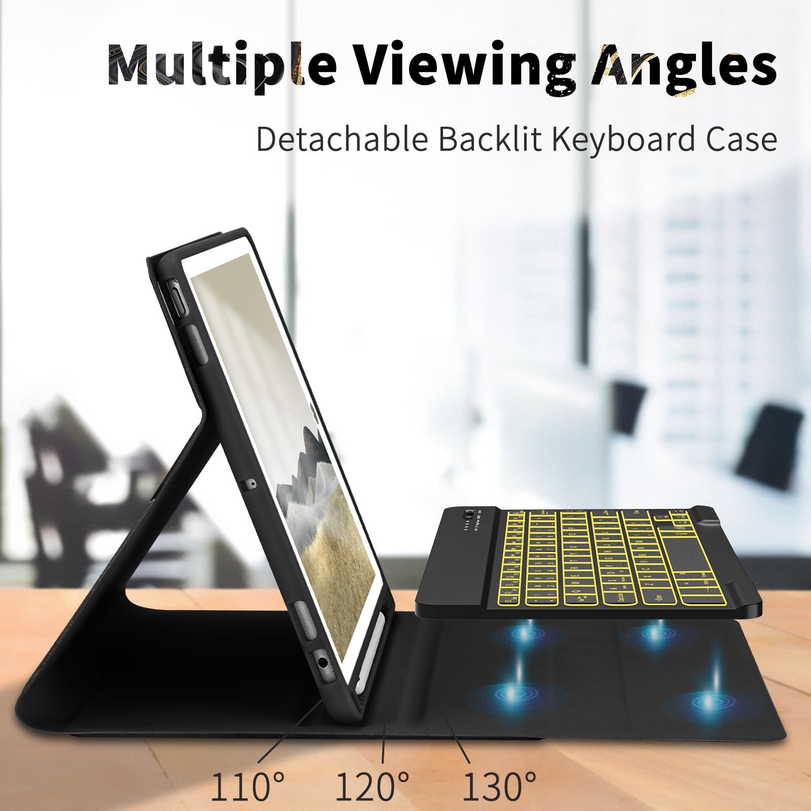 FUWANG 10.2 Inch iPad Keyboard Case for iPad 9th/8th/7th Gen, iPad Air 3rd Gen & iPad Pro 10.5