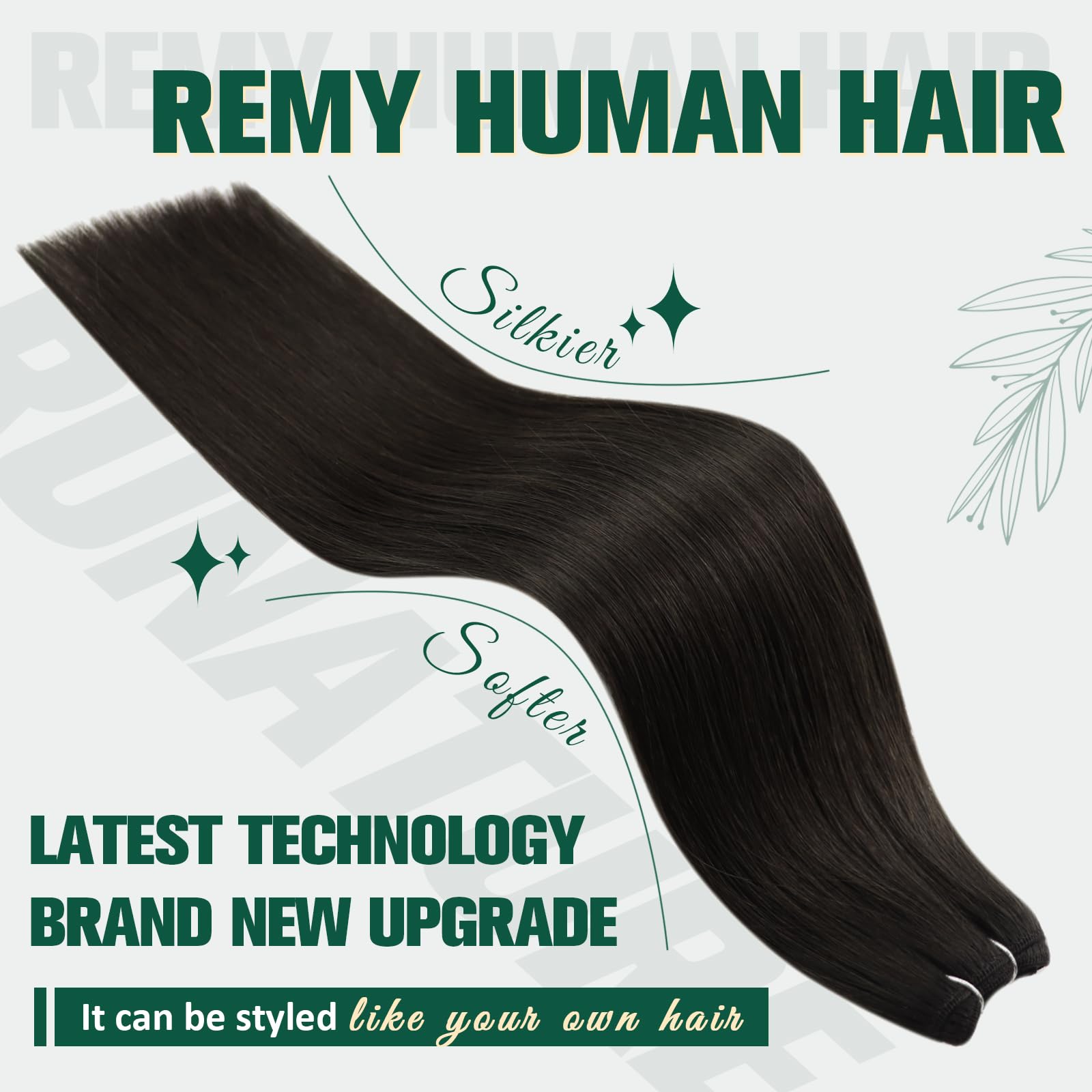 20 Inch Dark Brown Human Hair Weft Extensions - 100g Remy Hair Sew-in Extensions for Long Hair with Full Ends | Hand-Tied, Real Human Hair for Natural Look | Perfect for Daily Wear, Parties, Weddings & Special Occasions