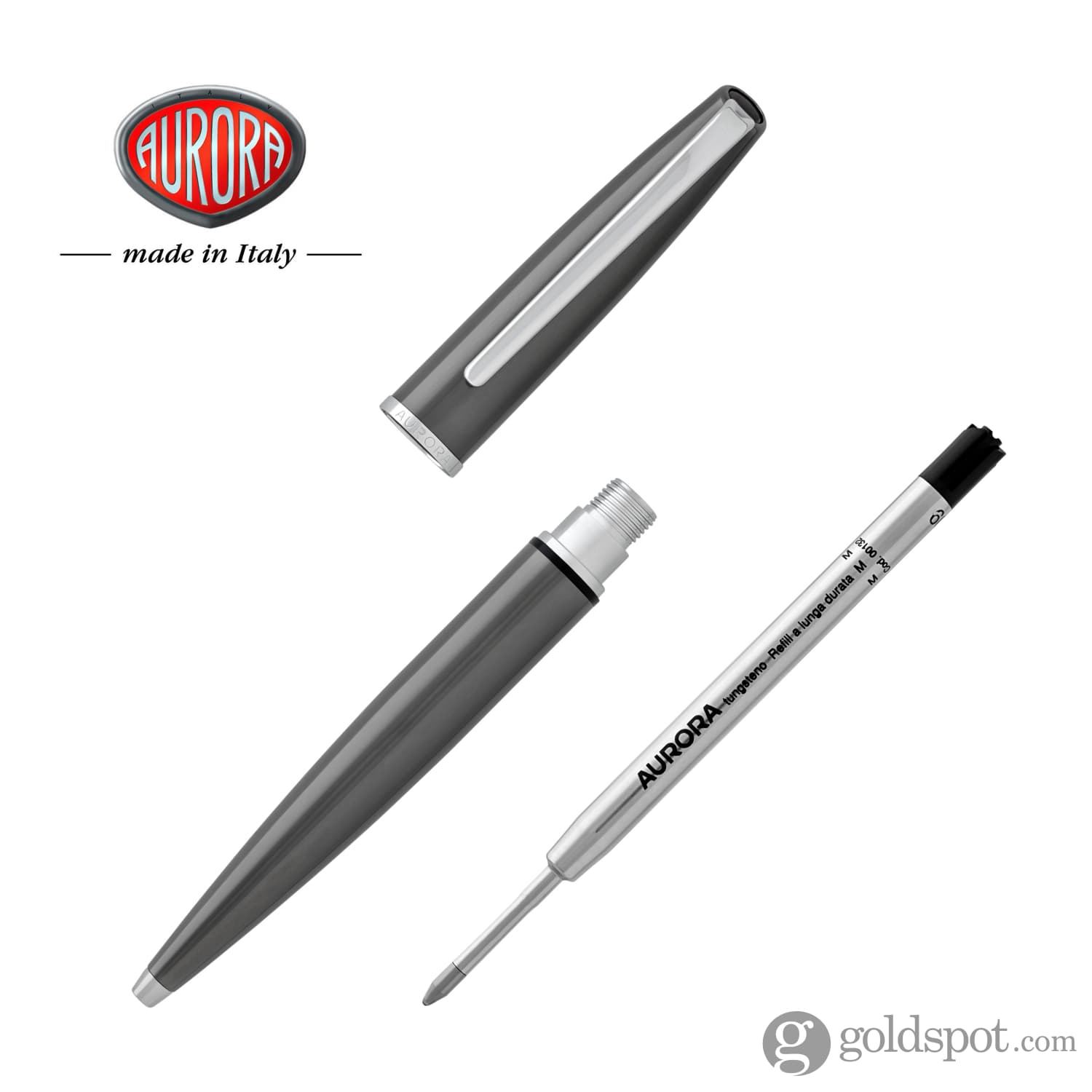 Premium Aurora Style Ballpoint Pen - Shiny Gunmetal Finish for Smooth Writing | Ideal for Office, School & Gift Giving