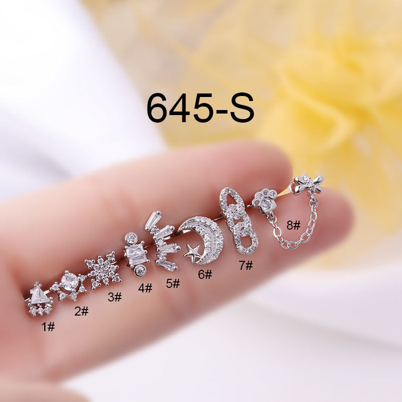 20G Cartilage Tiny Geometric Stud Earrings | HSPJ645 | Perfect for Everyday Wear, Parties & Gifts