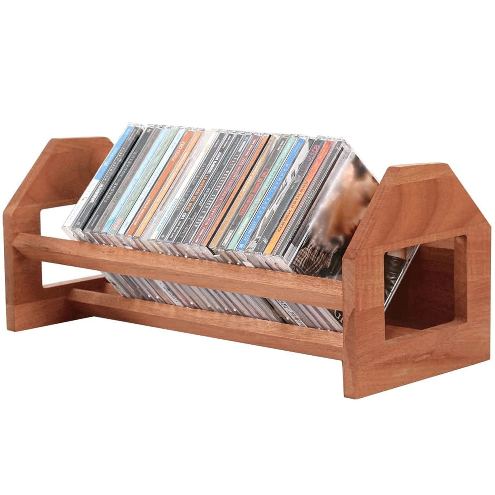 NesRabbit Solid Wood Vinyl Record Storage Rack - Compact Desktop Organizer for LP Records - Perfect for Living Room, Bedroom, Office & Music Studio - Display & Store Your Vinyl Collection in Style