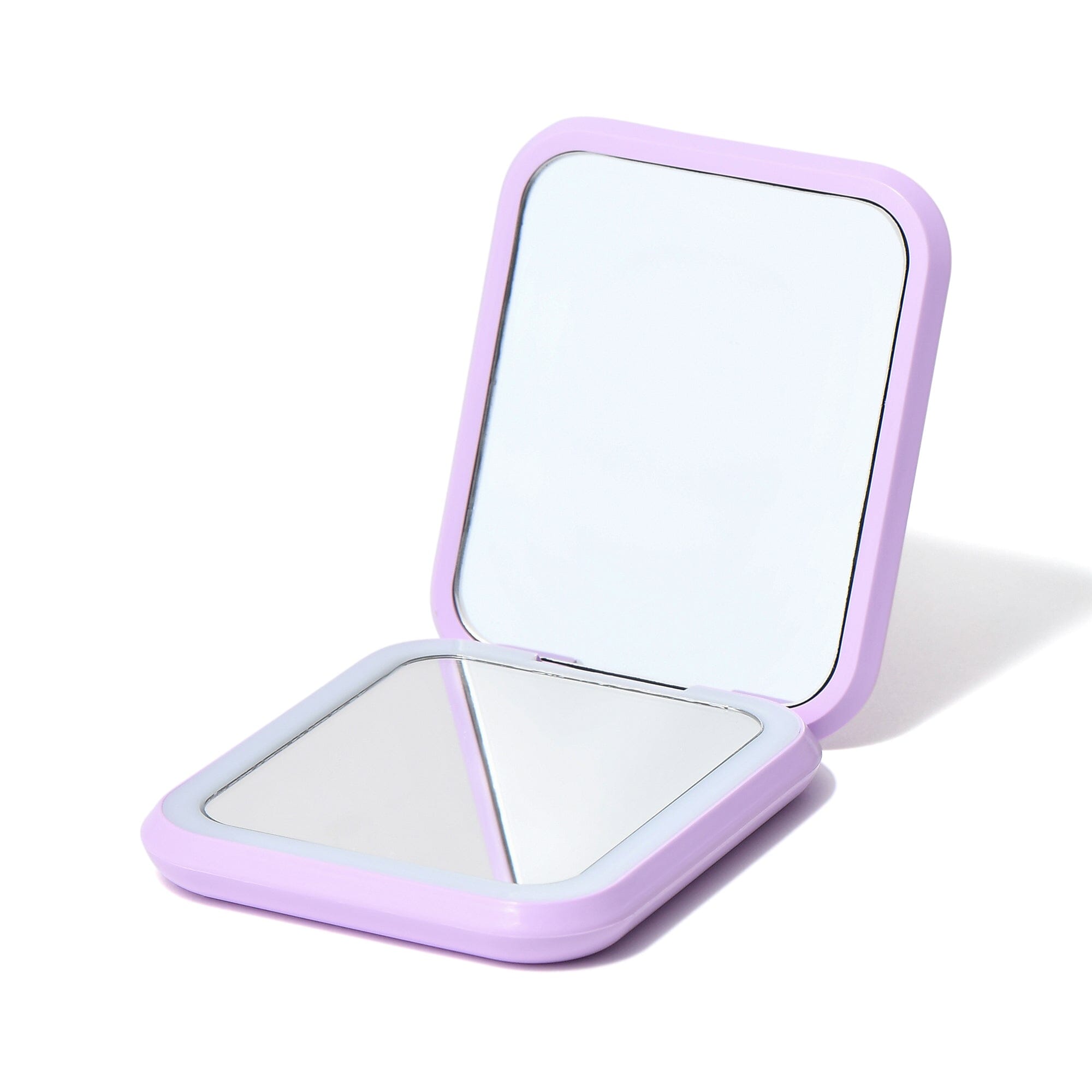 Blanche LED Compact Mirror with Bright Lights - Portable Makeup Mirror for Travel, Home, and Vanity (Purple) - Perfect for Touch-Ups, Makeup Application, and On-the-Go Beauty