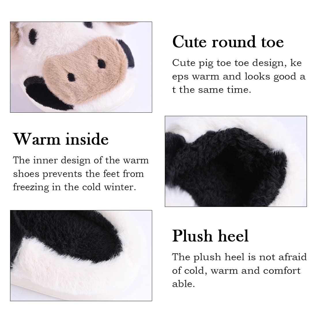 Menore Cartoon Animal Fuzzy Slippers - Warm Winter House Shoes for Women & Girls, Soft Plush 3D Animal Design, Non-Slip Indoor Slippers, Cozy Bedroom & Home Footwear - Perfect for Lounging, Sleepovers & Relaxing at Home