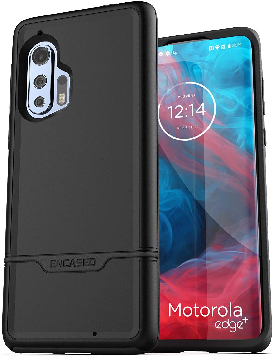 Motorola Edge Plus Case - Military Grade Shockproof Rugged Cover with Screen Protector - Black - Perfect for Outdoor, Travel & Extreme Sports Protection