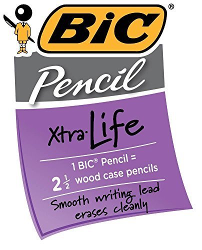 BIC Xtra Life Pencils 0.7mm, 40-Pack for School & Office Use