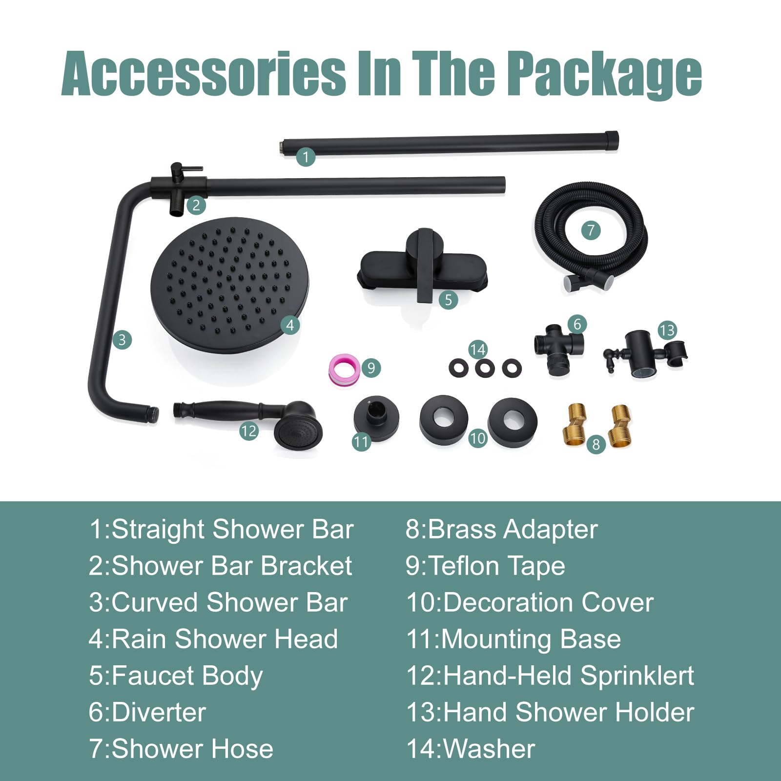 Matte Black Exposed Pipe Shower System - 8 Inch Rainfall Shower Head & Handheld Sprayer Combo with Single Handle Brass Faucet for Modern Bathroom | Dual Function Shower Set for Luxurious Spa Experience at Home