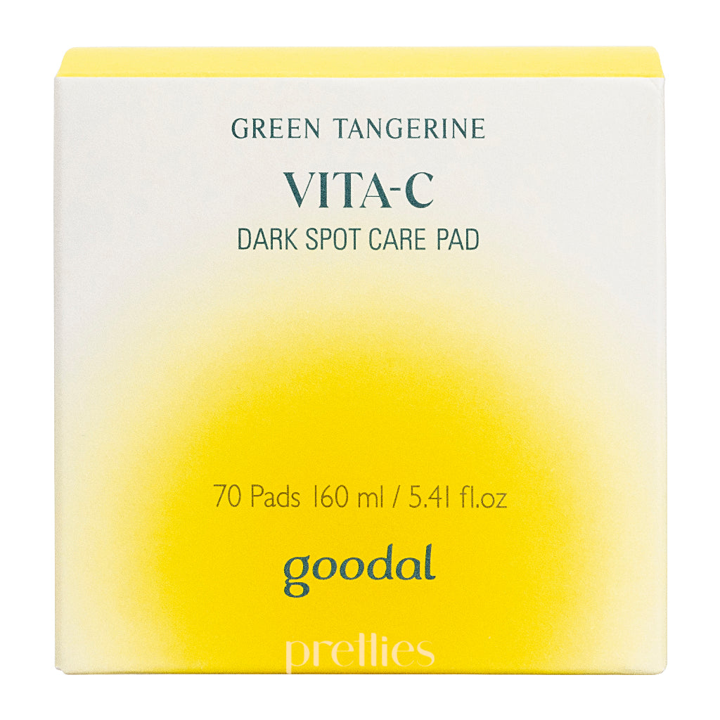 Goodal Green Tangerine Vita C Dark Spot Care Pad 70pcs - Brightening Exfoliating Pads for Face with Vitamin C - Korean Skincare for Hyperpigmentation & Uneven Skin Tone - Perfect for Night Routine & Travel Skincare (680178)