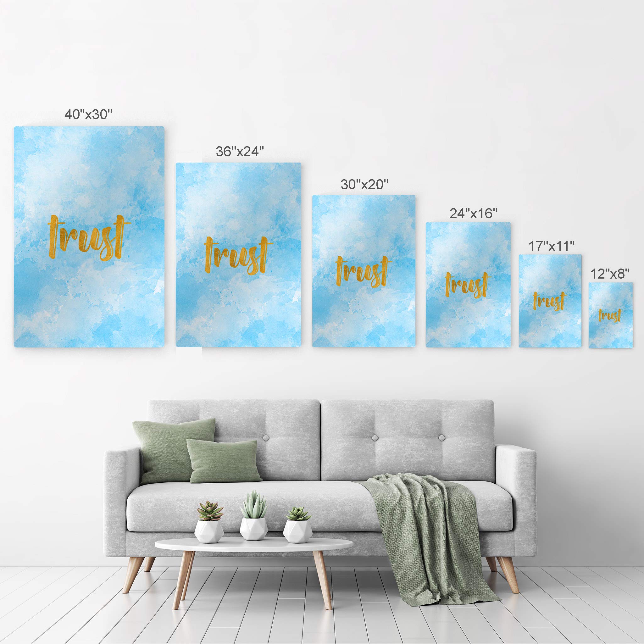 Trust Scripture Wall Art - Christian Metal Print, Bible Verse Decor for Home & Church