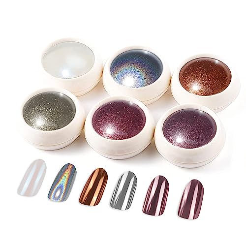 L-6PCS nail chrome powder