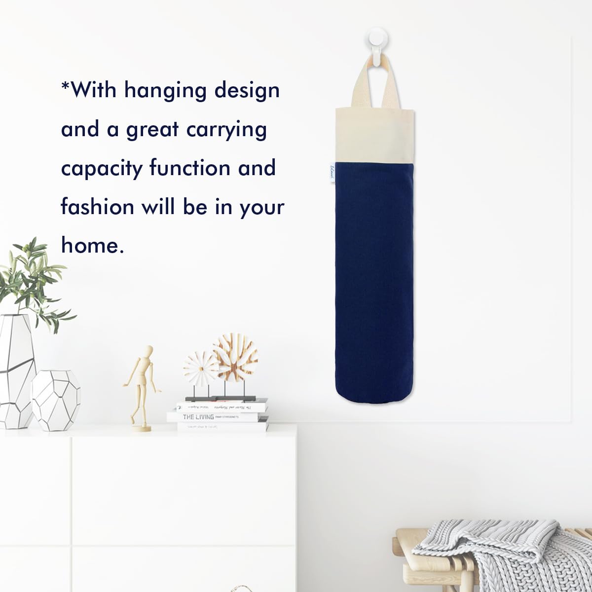 Wall Mount Plastic Bag Holder - Kitchen Storage & Organizer for Grocery Bags