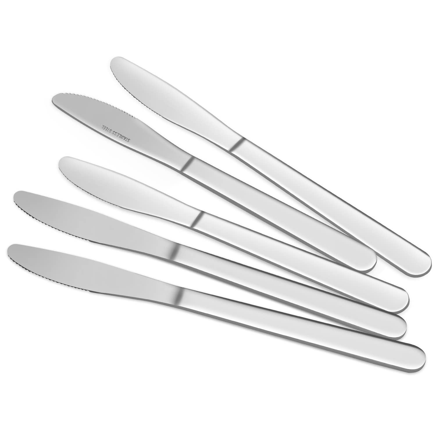 Funnydin 12-Piece Stainless Steel Dinner Knife Set - 8.3 Inch Dishwasher Safe Cutlery for Home, Kitchen & Restaurant Use | Perfect for Fine Dining, Family Gatherings & Catering Events