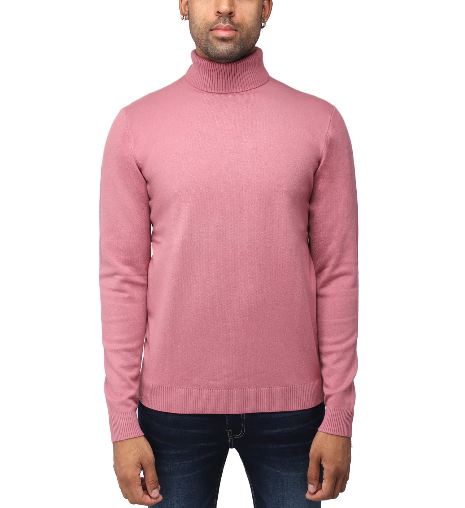 X RAY Men's Soft Slim Fit Turtleneck Sweater - Mock Neck Pullover Knit Top (Regular & Big Tall Sizes) | Winter Layering, Office Wear & Casual Outfits