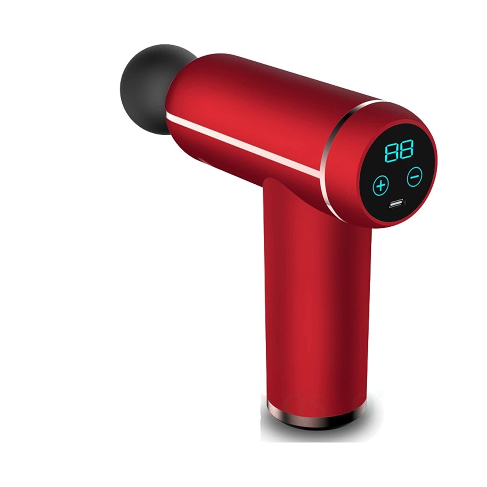 HATAP Mini LCD Electric Massage Gun - 32 Speed Handheld Muscle Massager for Women & Men, Portable Fascia Gun for Fitness Recovery, Pain Relief & Relaxation | Perfect for Home, Gym, Office & Travel Use (Color: M16XYZ-Red)