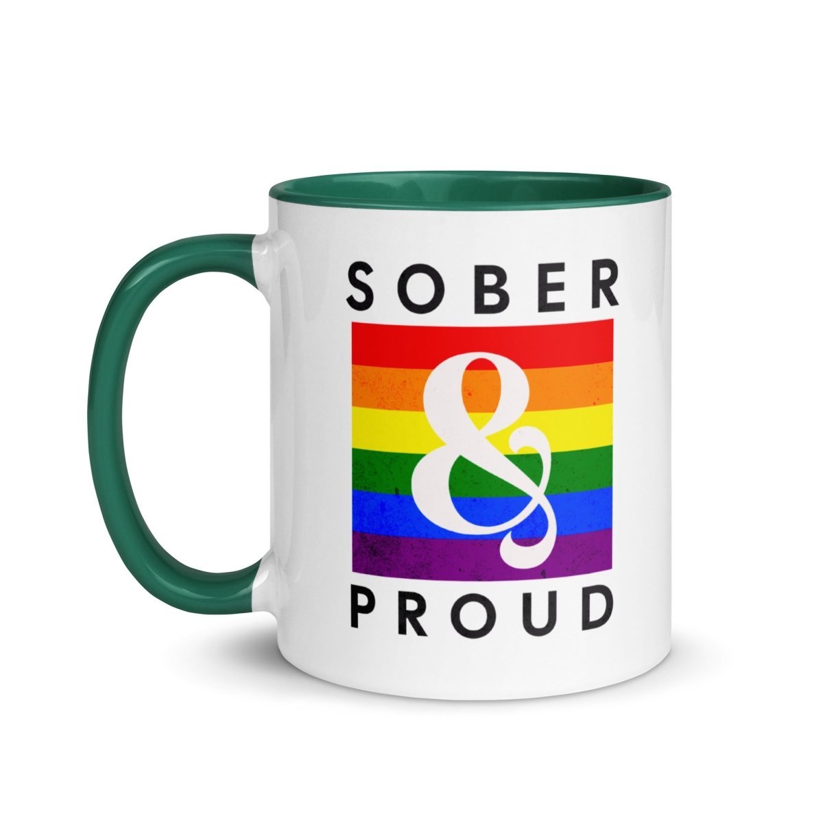 Sober & Proud Rainbow Reflection Coffee Mug - Inspirational Motivational Gift for Recovery, Sobriety & AA Meetings - Perfect for Tea, Hot Chocolate & Morning Coffee