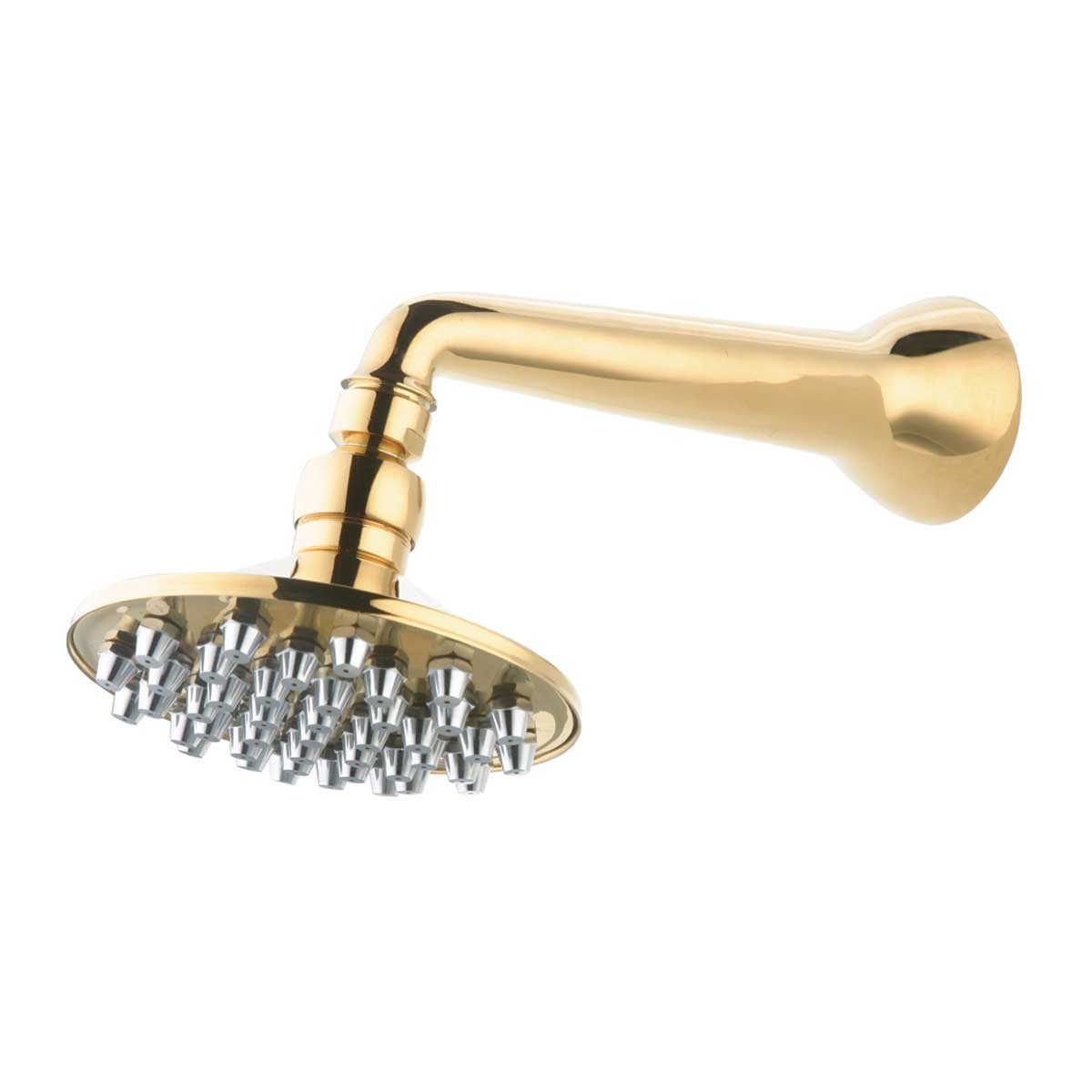 Premium Gold PVD Brass Rainfall Shower Head - 42 Nozzle 6 Inch Luxury Bathroom Fixture for Spa-Like Experience | Perfect for Home Renovation & Modern Bathroom Upgrade