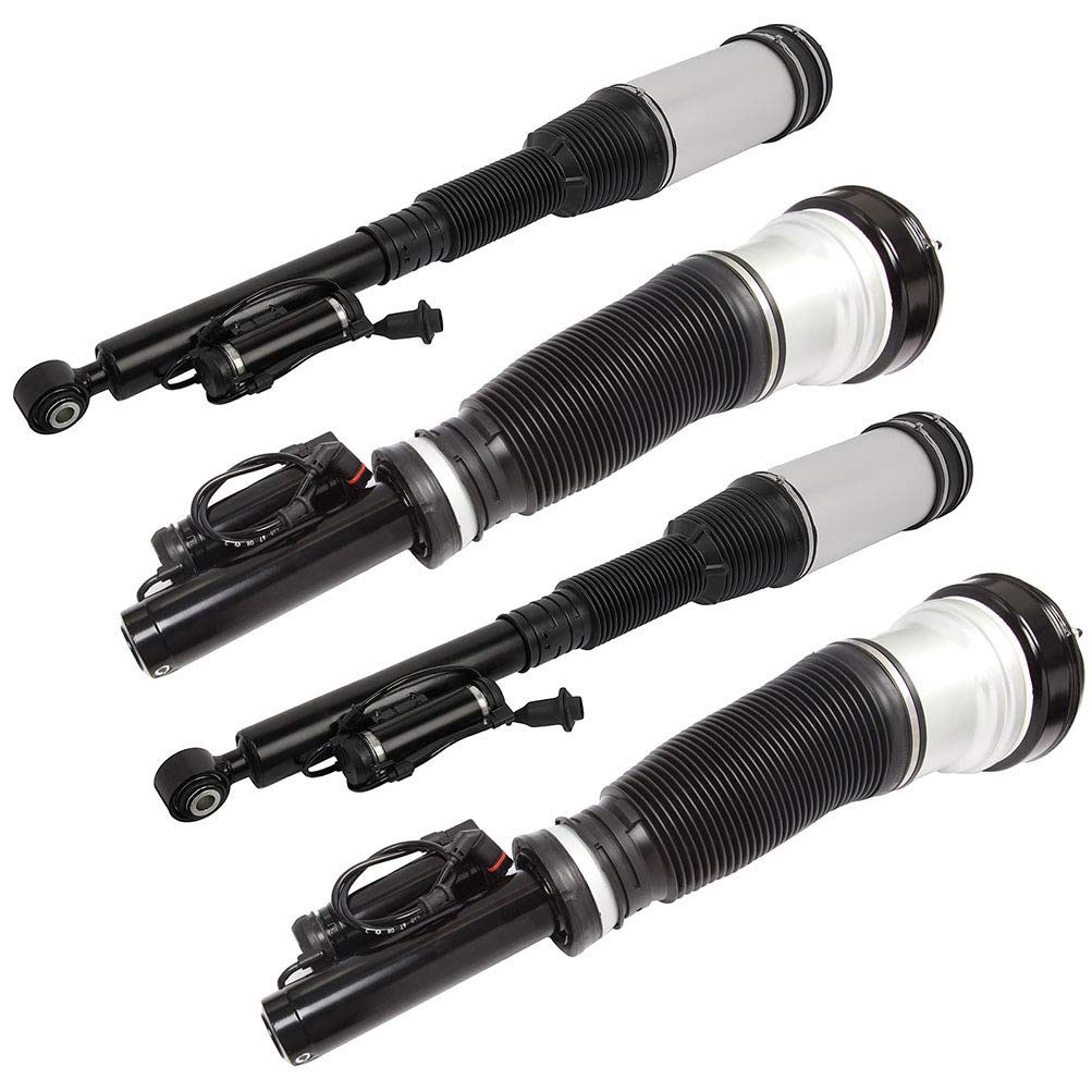 High-Performance Air Suspension Shocks & Struts Kit - Front/Rear Air Ride Absorbers with Compressor for 2006 Mercedes-Benz S350, 2000-2006 S430/S500 (4-Piece Set) - Smooth Ride for Luxury Sedans & Highway Cruising