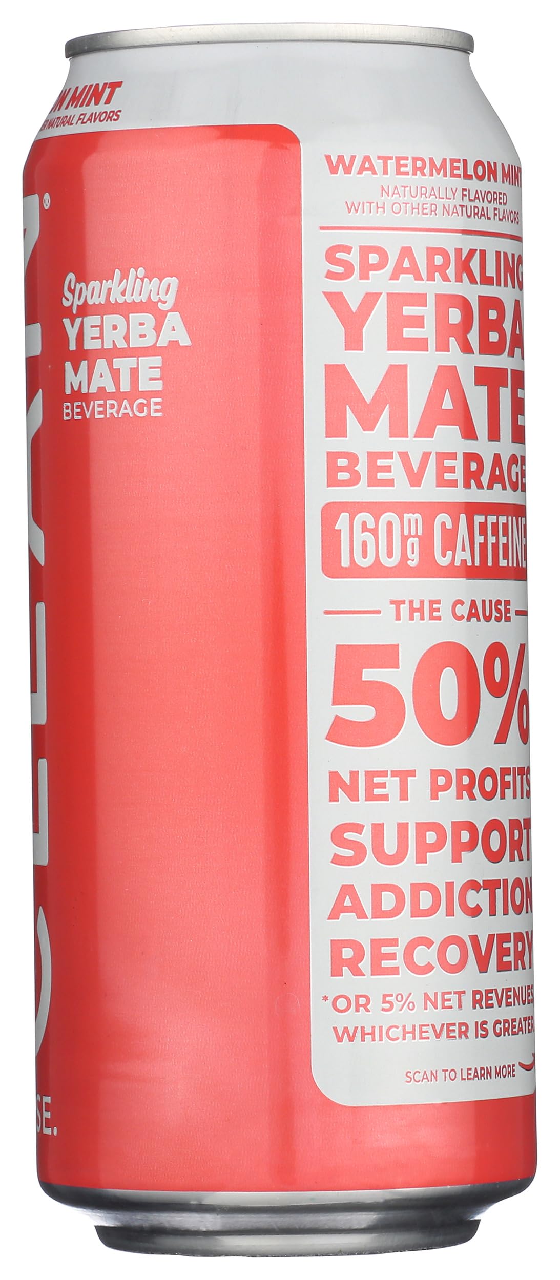 Organic Sparkling Watermelon Mint Yerba Mate Energy Drink - 16 Fl Oz (12 Pack) | USDA Certified, Caffeinated & Refreshing | Perfect for Workouts, Office Boost & Outdoor Adventures