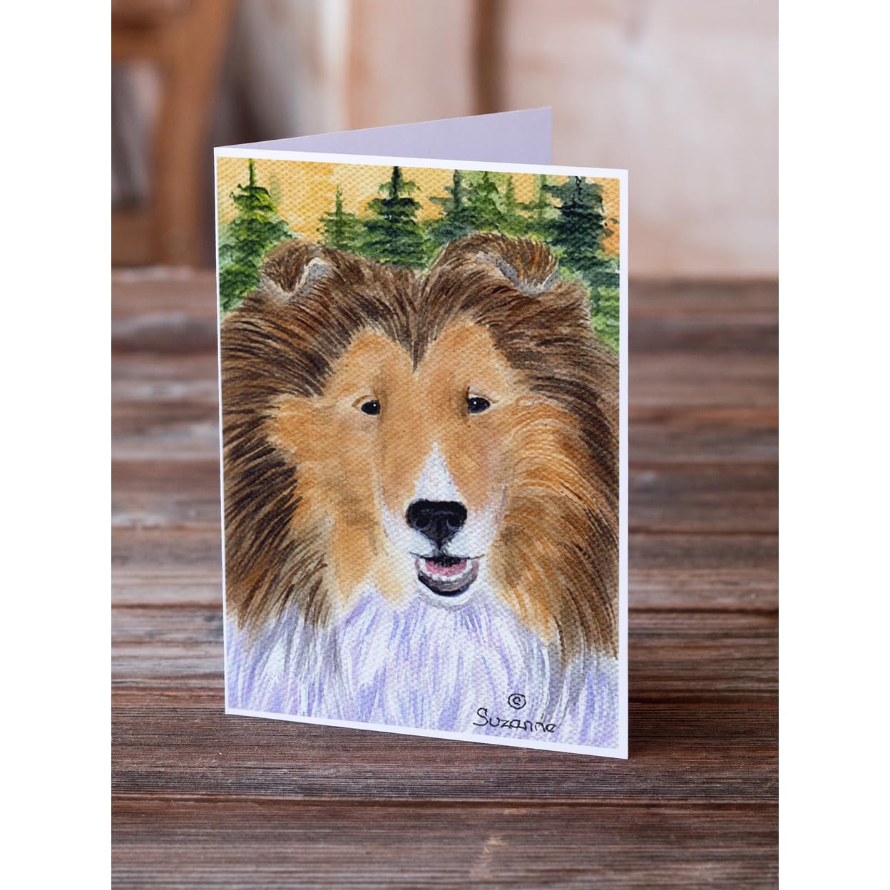 Premium Sheltie Greeting Cards & Envelopes - Pack of 8 Blank A7 Note Cards (5x7 Inches) for Birthdays, Thank You Notes & Special Occasions | Whimsical Dog Lover Stationery