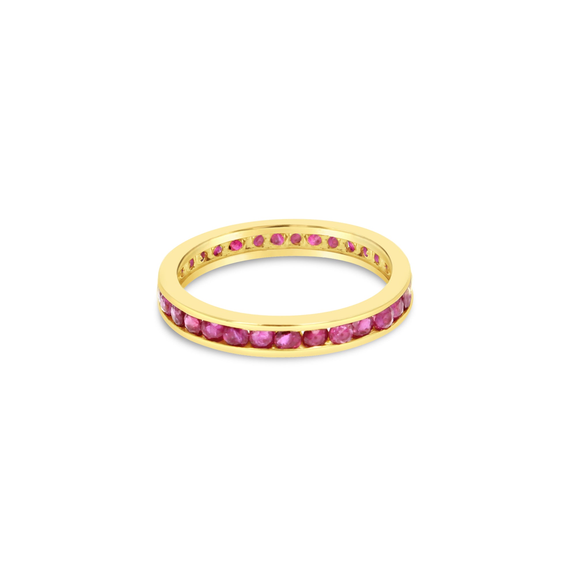 0.5 Carat Ruby Eternity Wedding Band - Channel Set Ring for Women - Perfect for Anniversaries, Engagements & Special Occasions