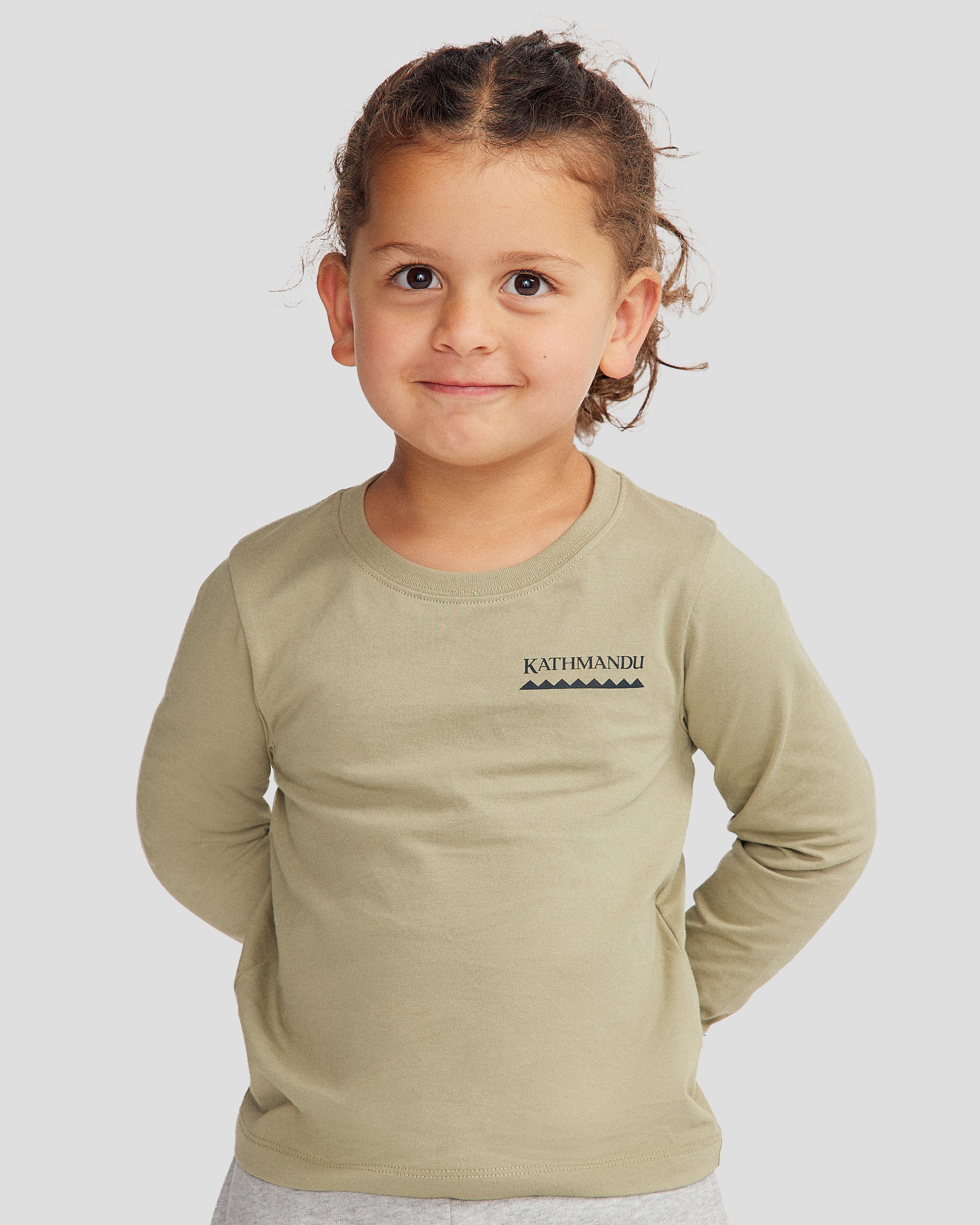 Heritage Organic Cotton Kids' Long Sleeve T-Shirt - Soft & Comfortable Light Beech Color for Boys & Girls - Perfect for School, Playdates & Family Outings