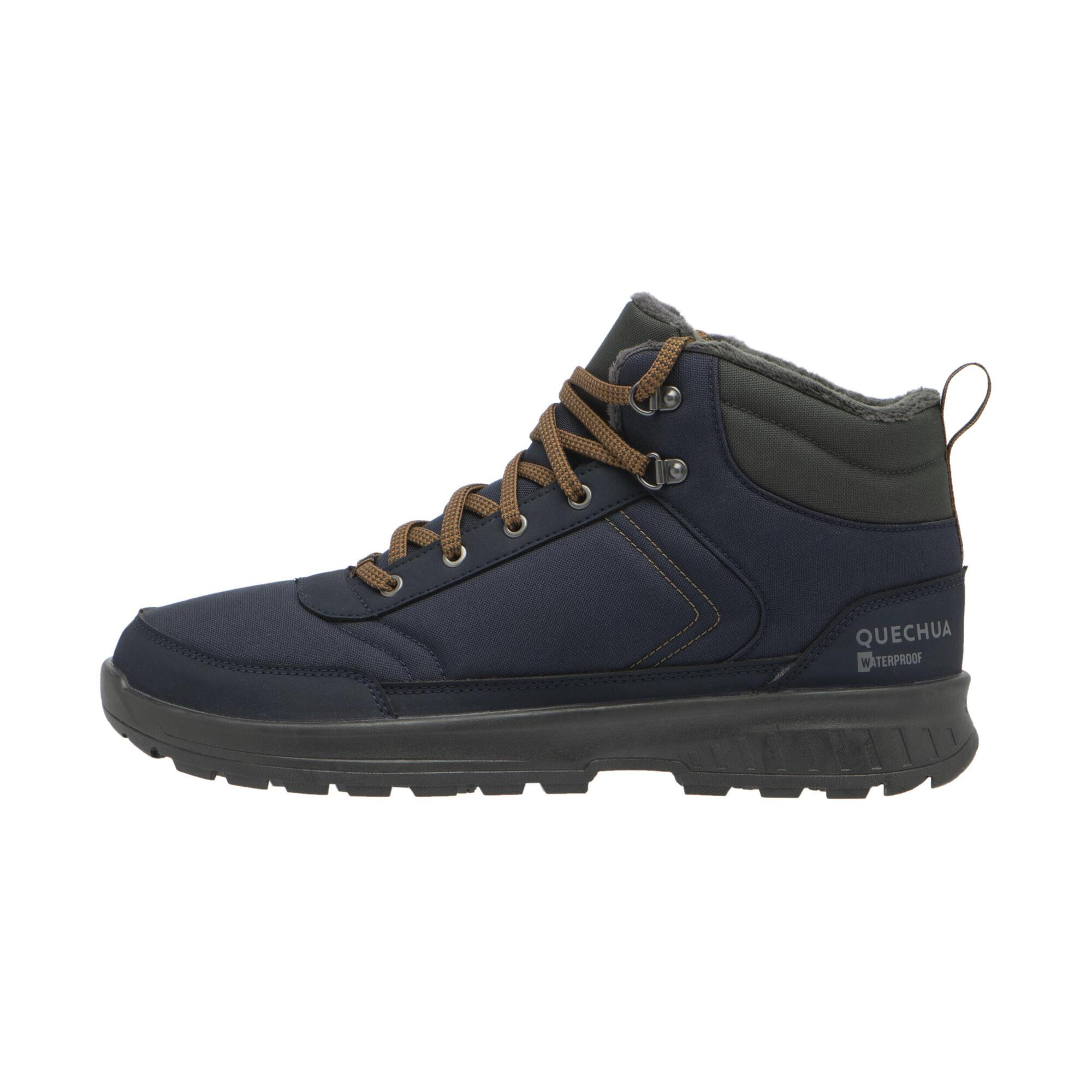 Quechua SH100 Mid Waterproof Hiking Boots for Men - Lightweight & Durable Outdoor Shoes for Trekking, Camping & Trail Adventures